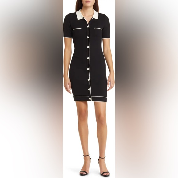 ZOE AND CLAIRE Contrast Mini Sweater Dress | Size S - Picture 9 of 11